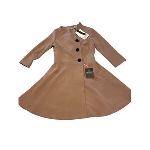 Quaint size 34 tan brown button jacket - NWT